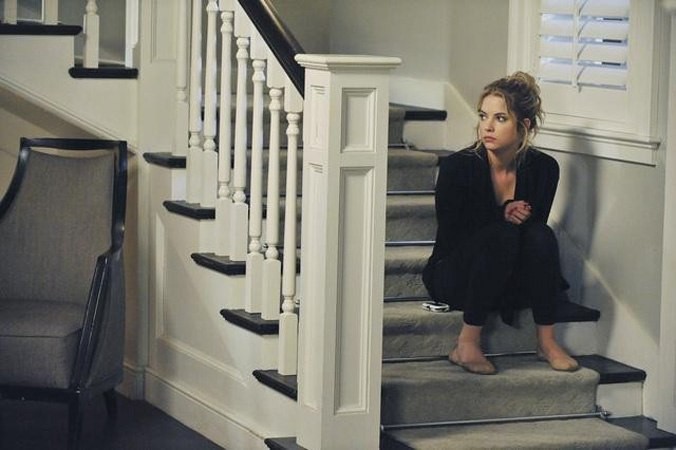Hanna dans ses escaliers